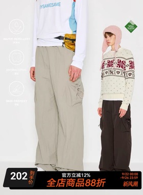 MYSAMESAME25AW抽绳口袋伞兵长裤垂感直筒宽松百搭休闲裤子男女