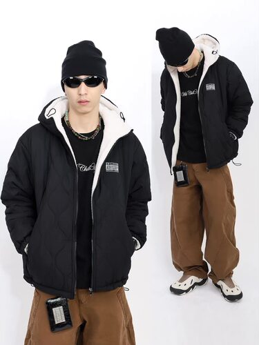CHILLHIGH秋高 双面穿 羊羔绒棉服 防水冲锋衣加厚保暖夹克外套