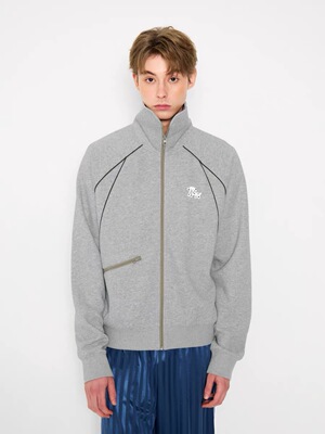 MYSAMESAME25AW立领小狗刺绣卫衣简约休闲情侣宽松开衫外套上衣