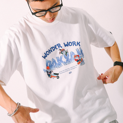 DAKYAM(达人) 2024SS Wonder Work Worker 宝石矿工插画短袖TEE恤