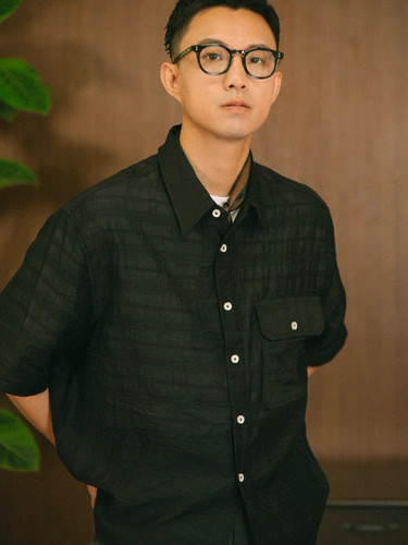 DAKYAM(达人) 2025S/S Cloudline Boxy Shirt 云纹正方形短款衬衫