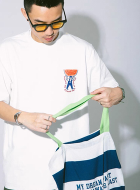 DAKYAM(达人)Pace of Summer 西瓜味的轻松夏季印花纯棉短袖TEE恤