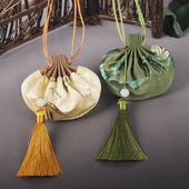 端午节香囊挂件古风绿色荷包袋流苏艾叶香料汉服配饰刺绣香袋礼品