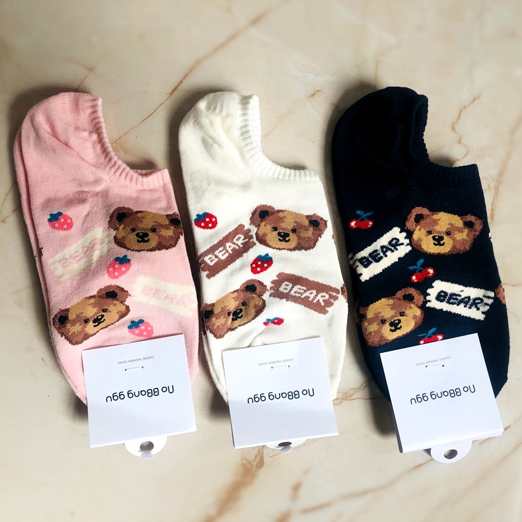 韩国小熊图案船袜可爱矮腰短袜子女生夏季浅口棉袜女士船袜子使用感如何?
