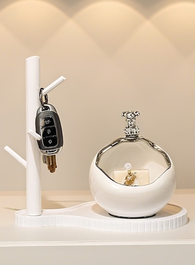 现代轻奢钥匙收纳玄关摆件客厅入户鞋柜家居创意装饰乔迁新居礼物