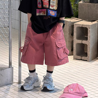 2026夏季新款韩版儿童纯色透气洋气工装短裤男童短裤百搭潮