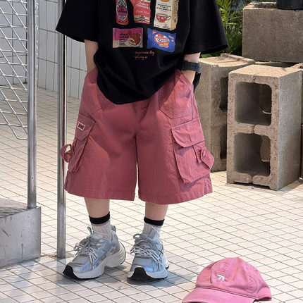 2026夏季新款韩版儿童纯色透气洋气工装短裤男童短裤百搭潮