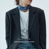 2026新款 S定制款 高级感巴洛克珍珠项链休闲时髦黑绳毛衣链女款