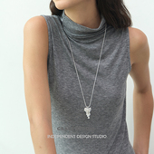 日韩小众设计银色葡萄串长项链冷淡风简约吊坠毛衣链配饰女