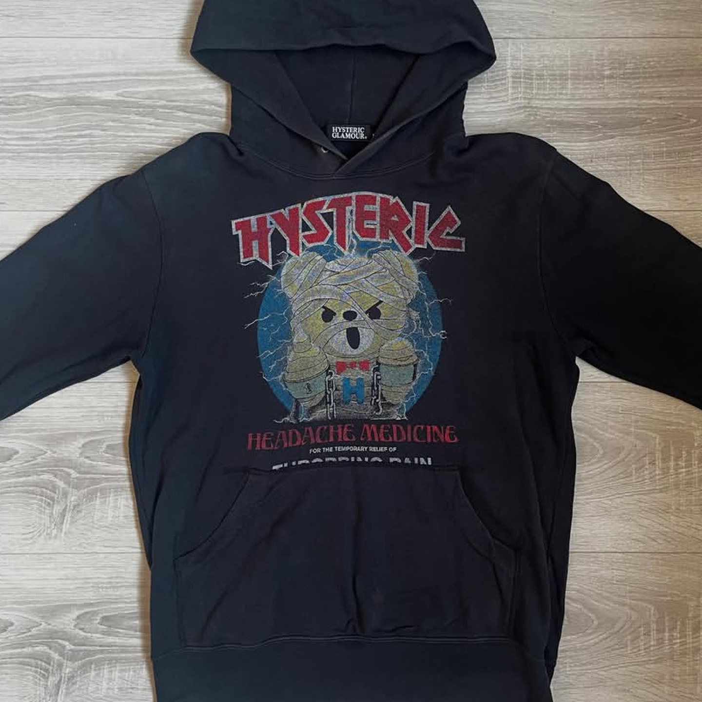 hysteric glamour 歇斯底里 稀有 头疼小熊 长袖卫衣 男女同款