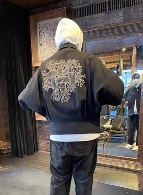 自主 Christopher Nemeth背后绳结图案弯刀羊毛毛呢夹克男女外套