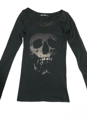 hysteric glamour 歇斯底里 风格草莓骷髅头长袖男女同款