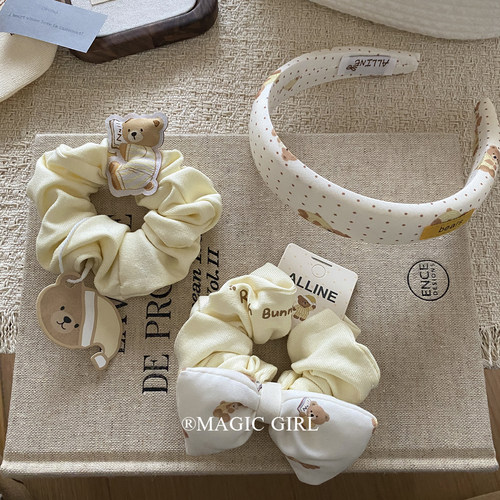 少女心可爱晚安小熊发圈发饰