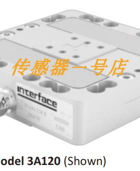 美国interface-3A120高精三维力传感器侧力拉压力称重机器手臂10N