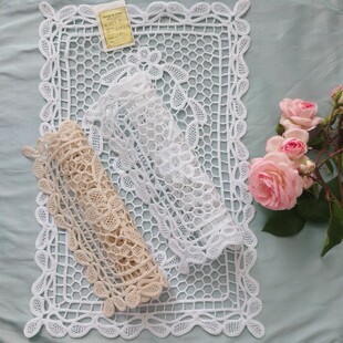 纯棉细工百代丽手工蕾丝镂空盘垫装饰花边