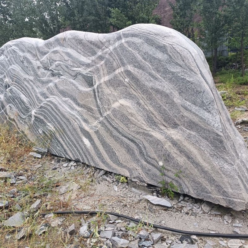雪浪石切片大型景观石观赏石园林造景石原石假山石敢当摆件靠山石