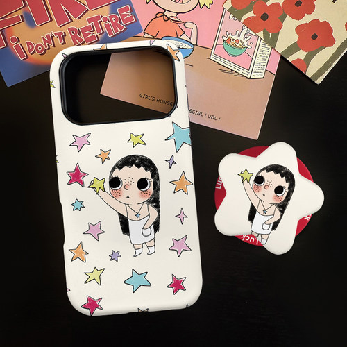 摘星星小玉适用苹果17promax手机壳iphone16pro菲林磁吸支架华为P90小米15亲肤手感vivo防摔保护壳oppo荣耀