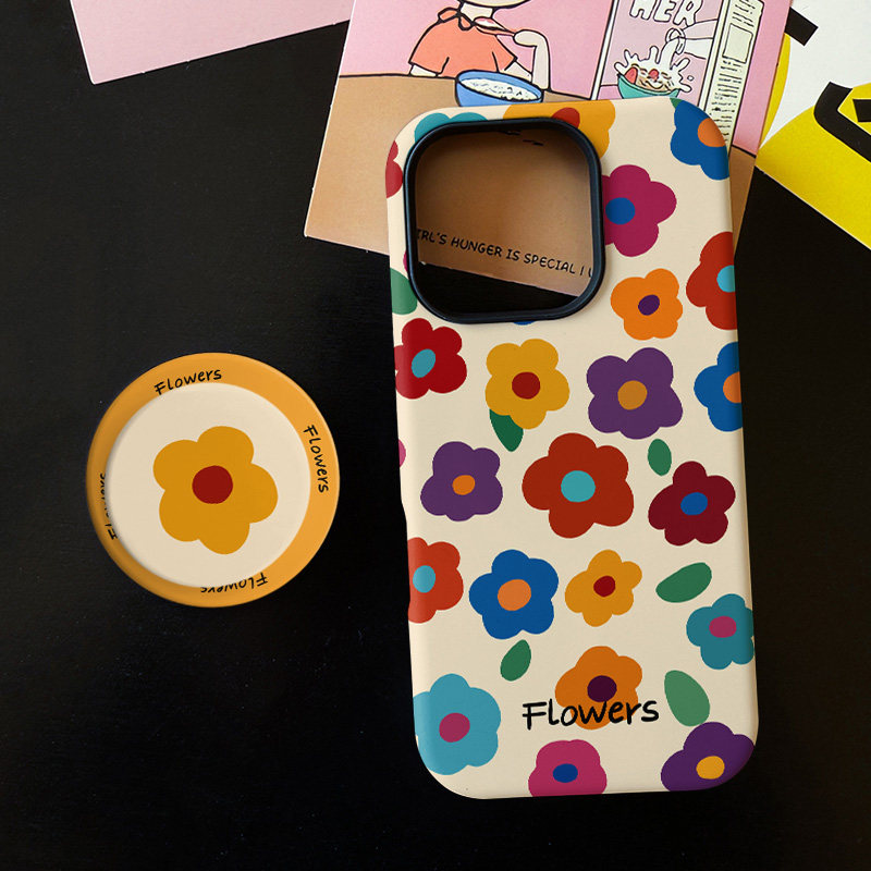 夏日彩色花朵适用苹果17promax手机壳iphone16pro菲林磁吸支架个性华为P80小米15小众vivo防摔保护壳oppo百搭,3C数码配件,手机保护套/壳,淘宝优惠券,粉丝福利购,淘宝优惠卷