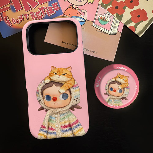 嘎子姐和猫猫适用苹果17promax手机壳iphone16pro菲林磁吸支架个性华为P80小米15小众vivo防摔保护壳oppo潮玩