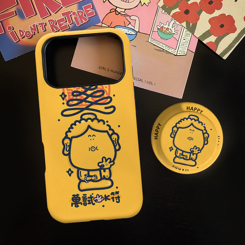 万事OK符适用苹果17promax手机壳iphone16pro菲林磁吸支架个性华为P80小米15小众vivo防摔保护壳oppo好运暴富