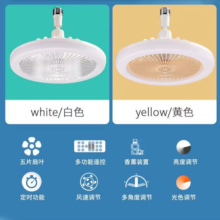 跨境专供LED小风扇灯宿舍灯免风扇灯