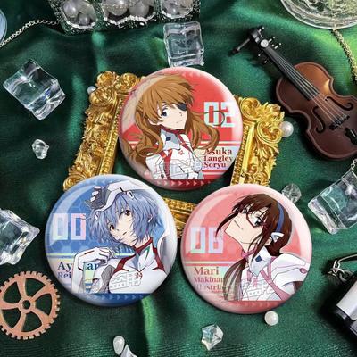 eva新世纪福音战士同人二次元周边镭射工艺双闪吧唧谷子徽章