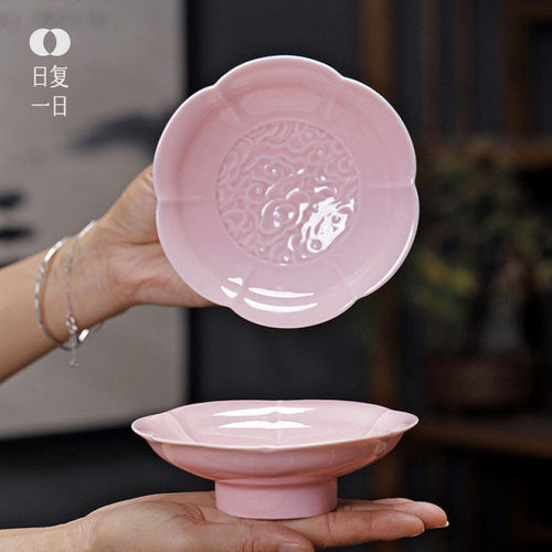中式茶点盘高脚点心碗茶几装饰