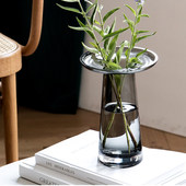 日式 饰摆件 玻璃花瓶水养鲜花瓶客厅水培透明花器简约样板间玄关装