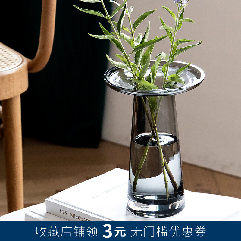 日式透明玻璃客厅家居花瓶摆件