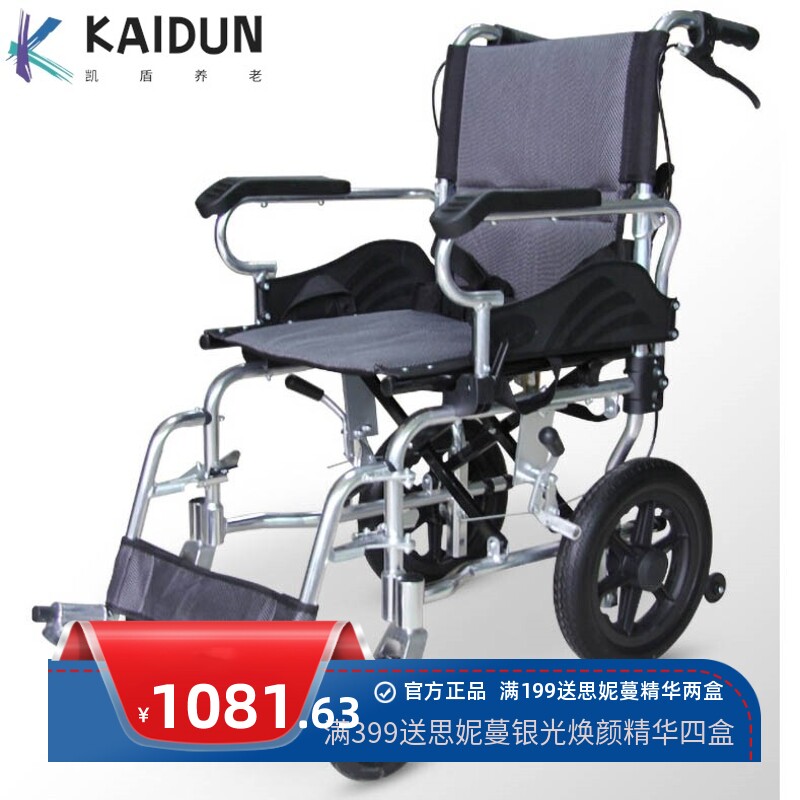 铝合金旅游手推车可推坐老年运动便携式折叠老人旅行轮椅小型可以