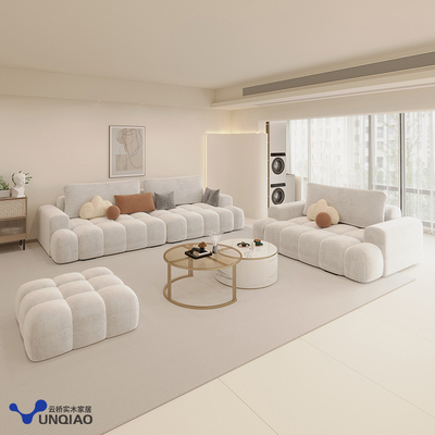 客厅网红棉花糖奶油风布艺沙发