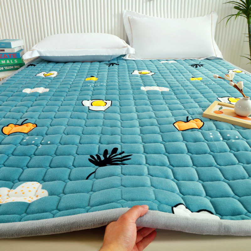 定制加厚牛奶绒床垫软垫防滑可折叠榻榻米双人床褥子学生宿舍垫被