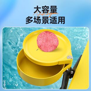 渔之源单层拉饵盘强磁线型拉饵盒野钓饵料盘便携式拉铒盘盆通用