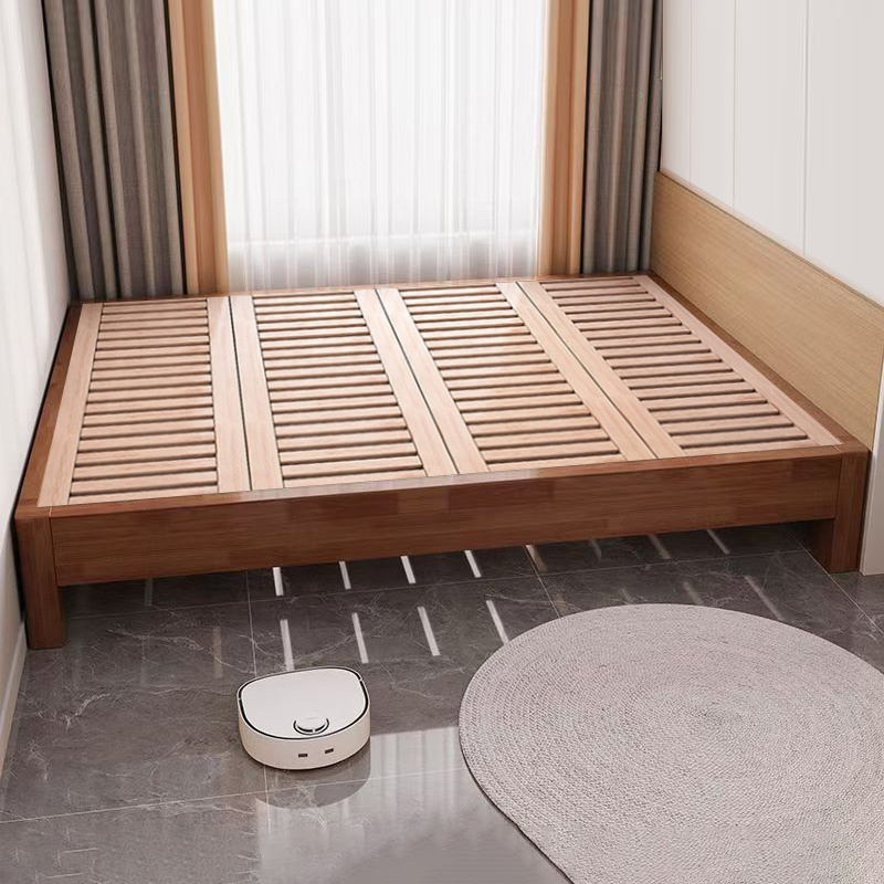 全实木无床头榉木排骨床架子榻榻米定制任意尺寸家用小户型卧室床