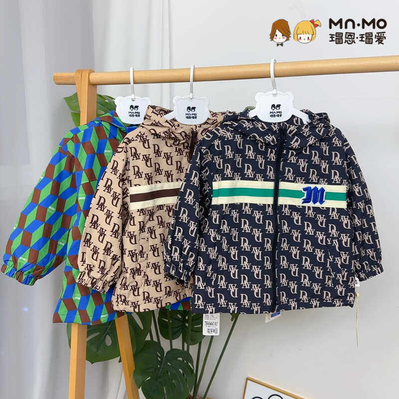 瑁恩瑁爱衣拉拉春秋冬款男童外套双层防风衣休闲三防面料+棉布里