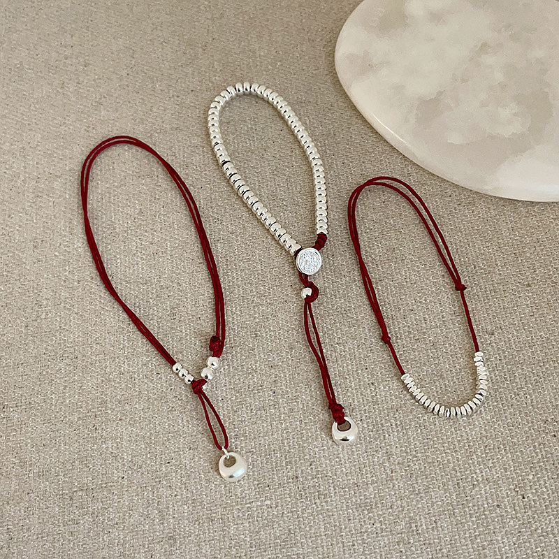 新中式平安喜乐钱串子盘缠编织红绳手链女轻奢时尚百搭手环手饰