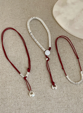 新中式平安喜乐钱串子盘缠编织红绳手链女轻奢时尚百搭手环手饰