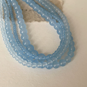 天然石手工串珠海蓝宝色项链女小众设计感清新时尚 百搭颈链锁骨链