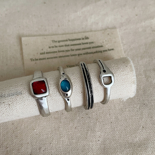 复古做旧钥匙轨道戒指女韩系高级感轻奢小众时尚潮流百搭指环戒子