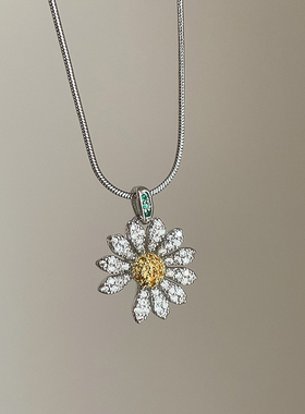 GD权志龙同款锆石小雏菊项链女时髦潮流气质独特百搭颈链锁骨链