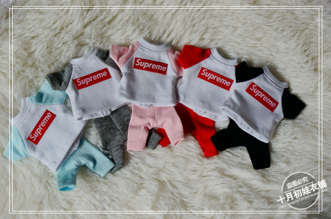 新品现货潮牌短袖裤子套装T恤妹头ixdollbjd娃衣服装专拍8分A171