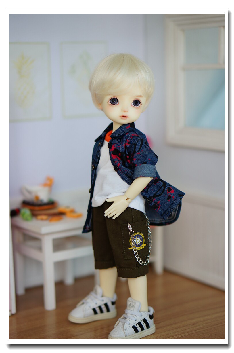 现货军绿色军工短裤BJD6分myou十月初娃娃衣服yosdimda3.0A105