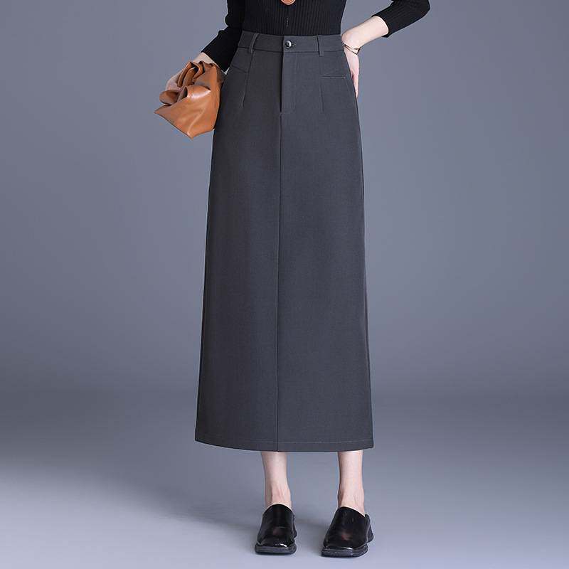 专柜品牌直筒西装裙半身裙女春季2026年新款中长款高腰一步休闲裙