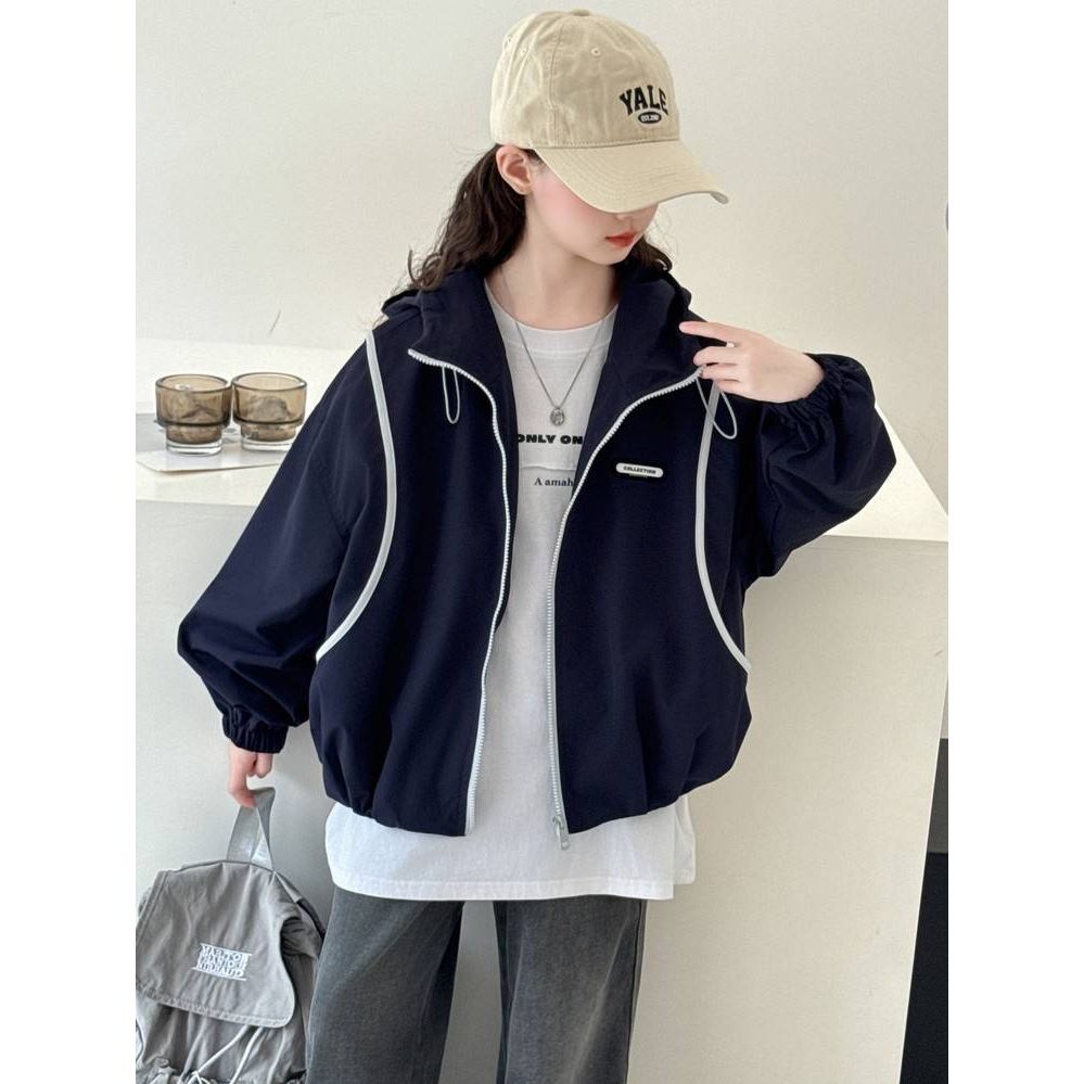 品牌专柜女童冲锋衣外套春秋2025新款洋气女孩儿童户外女大童秋季
