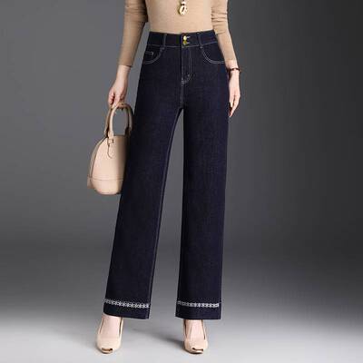 专柜品牌2026春季新款窄版休闲直筒裤女款韩版百搭阔腿裤女士气质
