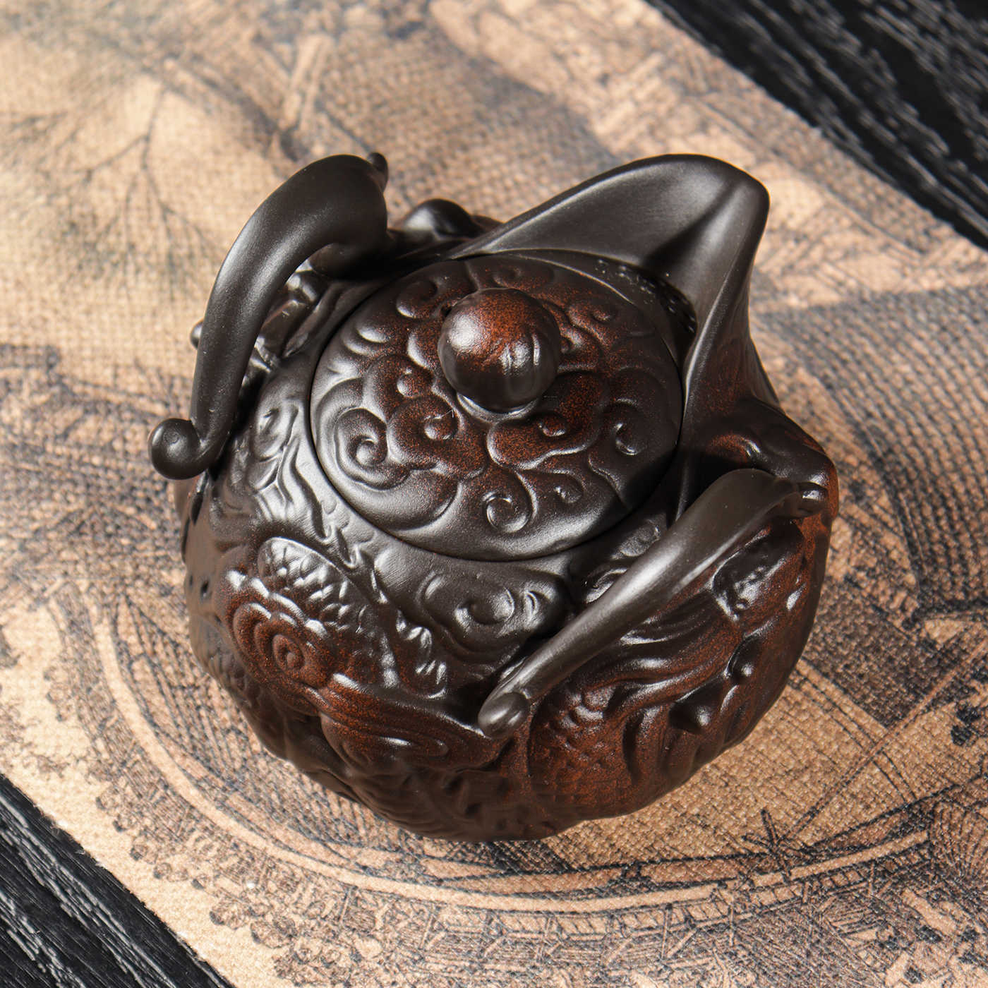 高档手工紫陶茶壶泡茶专用单个手抓壶家用泡茶壶茶水分离茶具送礼