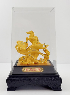 绒沙金马前程万里马到成功家居摆件创意保险公司4S店送客户伴手礼