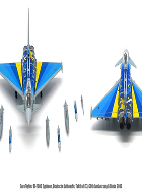 JC WINGS 1/72 德国EF2000战斗机 合金成品飞机模型  机身有鼓包