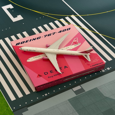 Pandamodel绝版 1:400达美航空767-400 粉色彩绘所见即所得，品