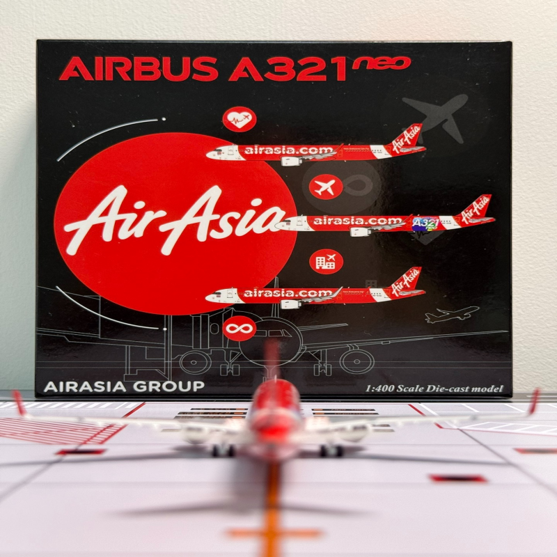 Panda model泰国亚洲航空A321neo，比例1：400，售出不退不换。